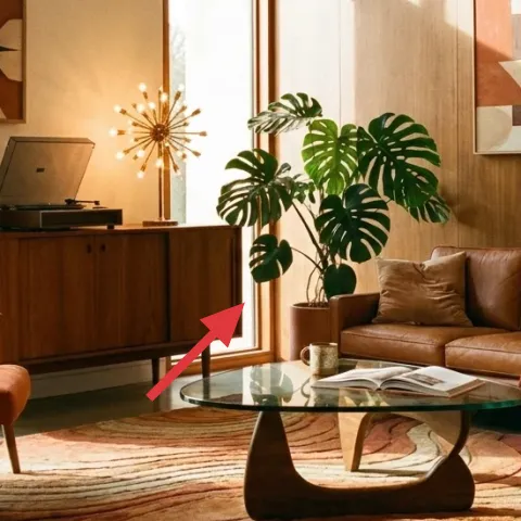 wood sideboard (credenza)
