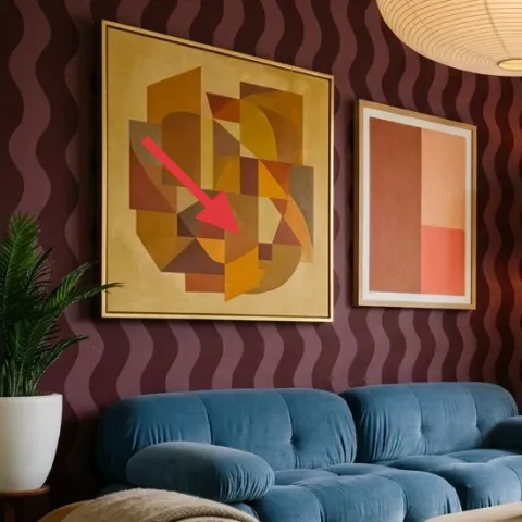 large framed abstract print