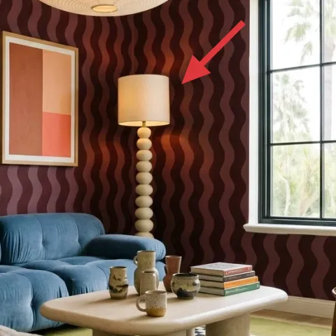 cream-shade table lamp