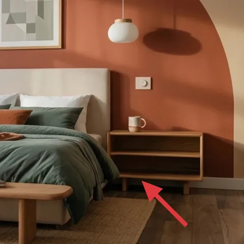 wood side table with shelf