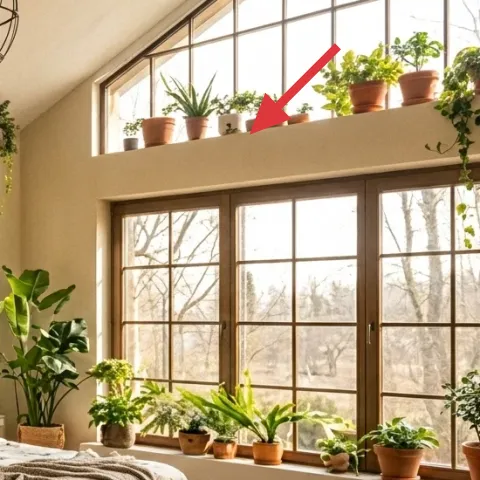 terracotta planter pots on windowsill