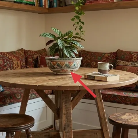 ceramic bowl on the coffee table