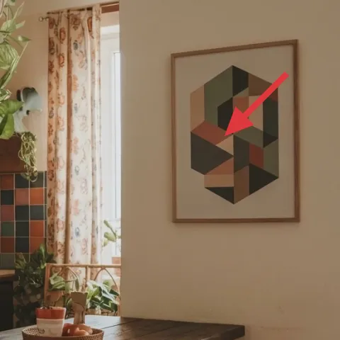 framed geometric wall art print