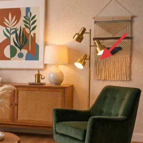 brass multi-shade floor lamp