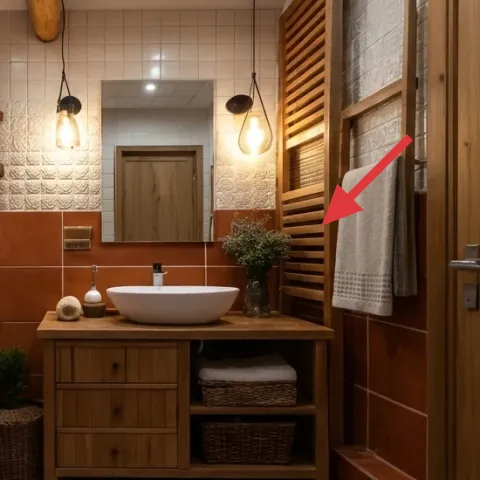 small potted plant on the vanity