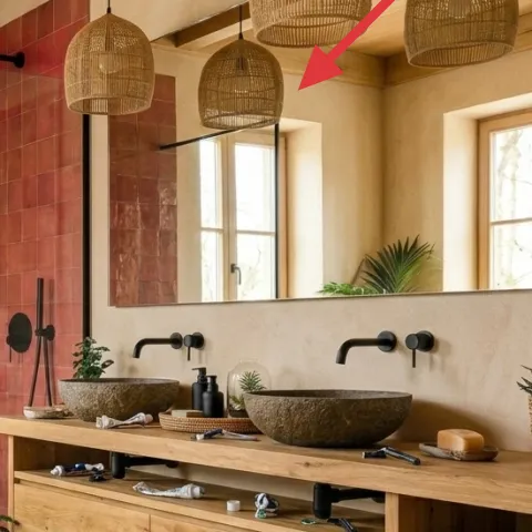 rattan pendant lights (set of 3)