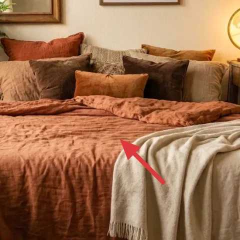 rust linen duvet cover