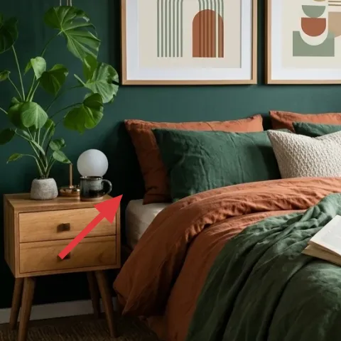 white bedside lamp
