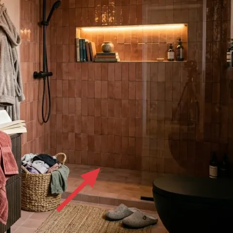 woven basket holding folded towels