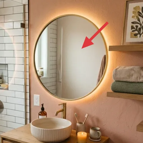 round bathroom mirror