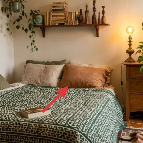 dyed pillow covers (olive + brown palette)