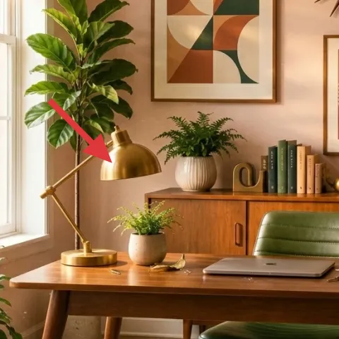 brass desk lamp
