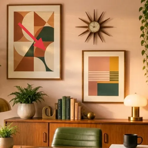 large framed abstract print (DIY on cardstock)