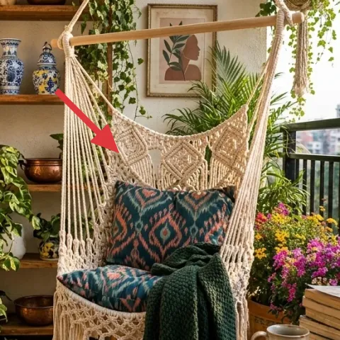 Macramé hammock chair