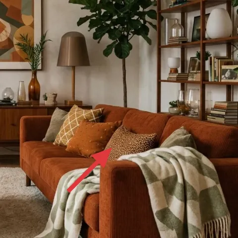 patterned throw pillow