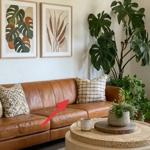 brown leather sectional sofa