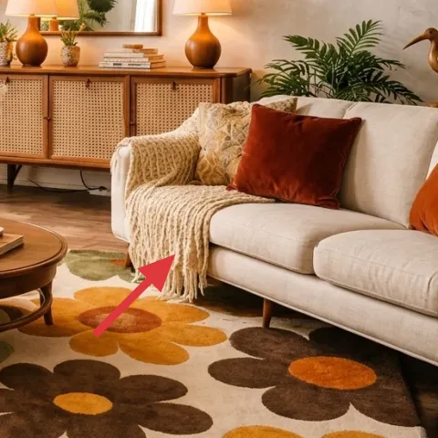 cream throw blanket
