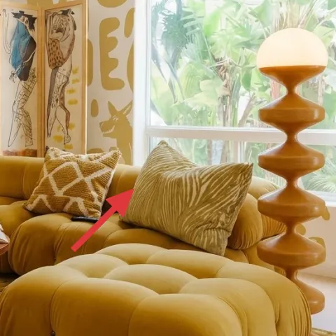 Patterned throw pillow