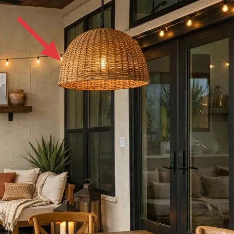 woven pendant lamp