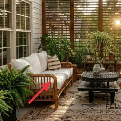 two wicker armchairs