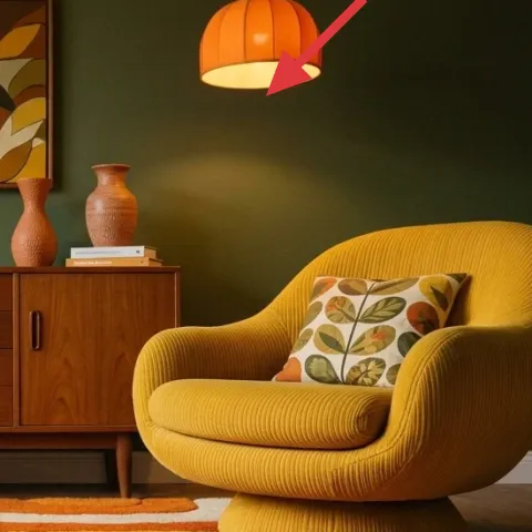 orange pendant lamp