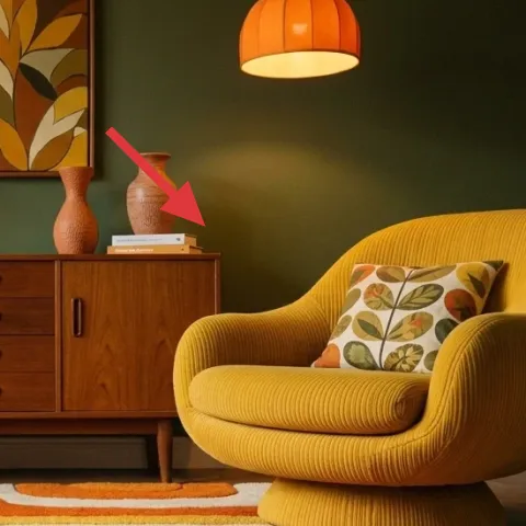 ceramic vase on credenza