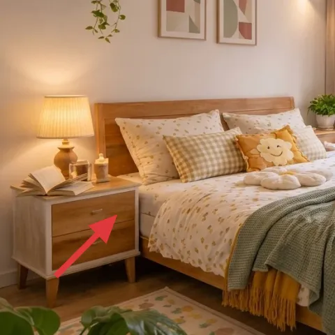 two drawer nightstand