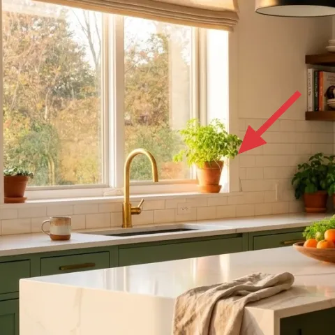 Potted plant on windowsill