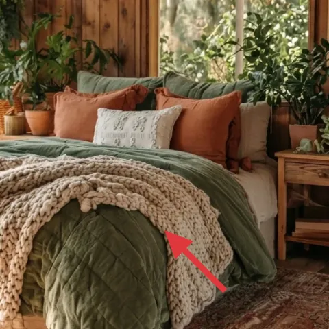 cream knit throw blanket