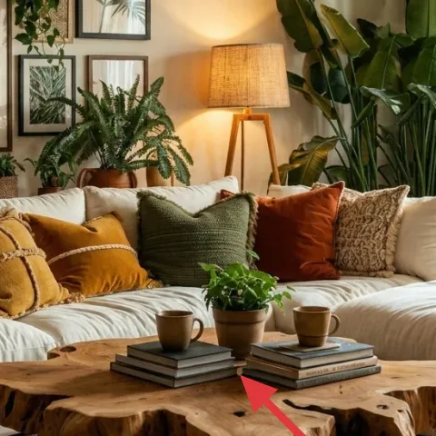organic slab coffee table