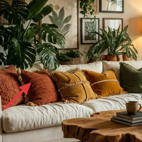 rust brown throw pillow