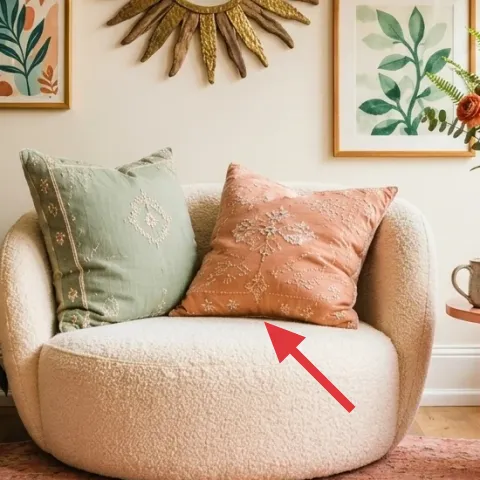 boucle armchair in cream