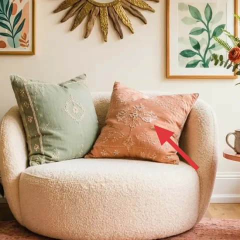 sage and peach throw pillow covers
