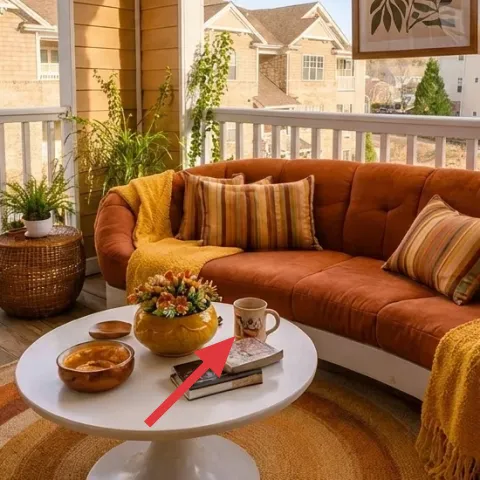Round white pedestal coffee table