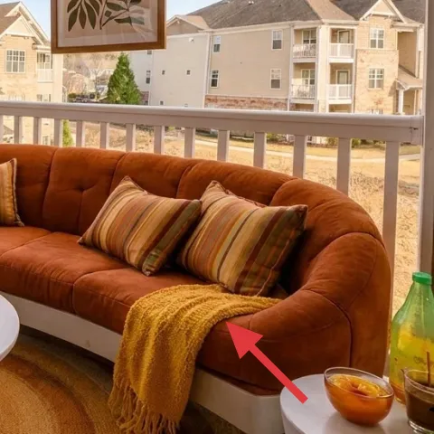 Orange throw blanket