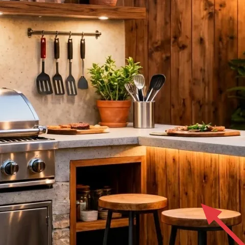 two wooden bar stools