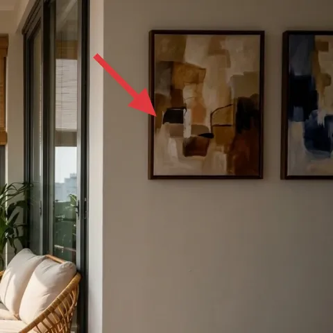 framed abstract wall art (left)