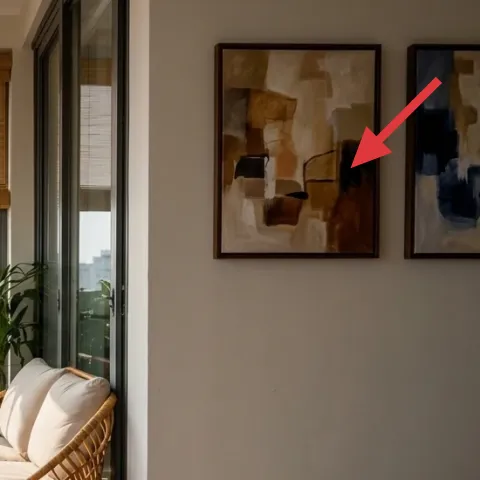 framed abstract wall art (right)