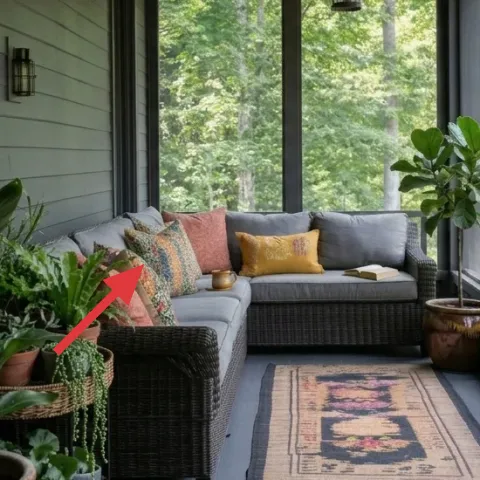 throw blanket draped over sofa arm