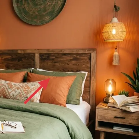 Patterned throw pillow