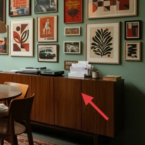 Wood sideboard