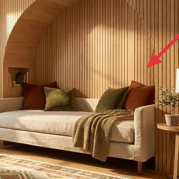 Bedside table + lamp