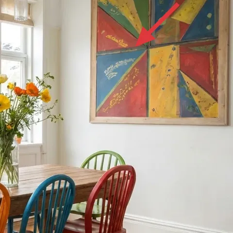 framed abstract multicolor artwork