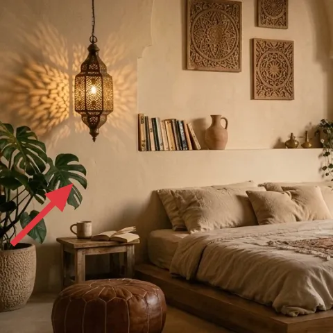 large potted plant in ceramic planter