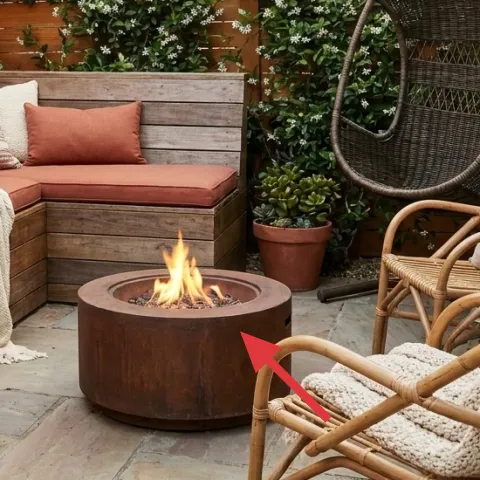 round metal fire pit bowl