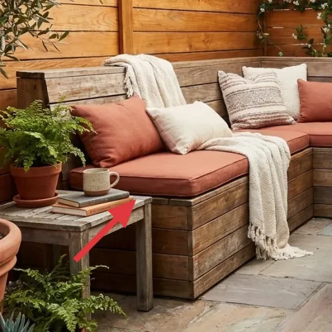 wood side table