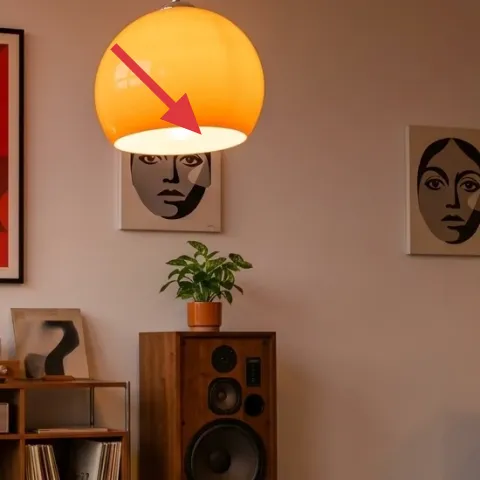orange globe pendant-style lamp