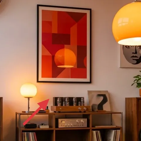 table lamp with cream shade