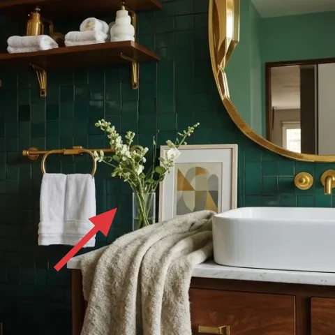 white bath towel on towel bar