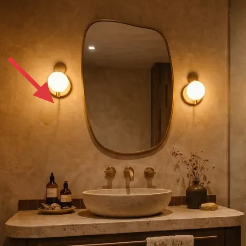 two wall-mounted round lights
